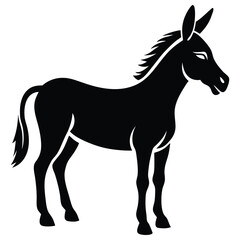 Wildlife Donkey Silhouette – Elegant & Simple Vector Art