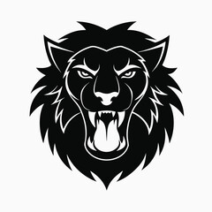 lion head vector silhouette, lion head silhouette