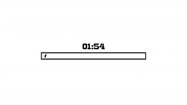 2 minutes progress countdown, two minute timer countdown animation, animation on two minutes progress countdown on a transparent background.	