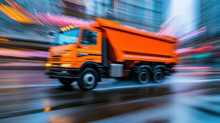 Dynamic Construction Trucks in Urban Environment
