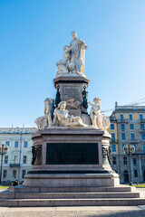 Statue of Camillo Benso di Cavour,  Turin or Torino, Italy