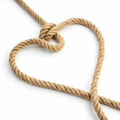 Obraz premium Heartshaped rope frame