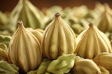 Obraz premium A close-up shot of different types of nuts arranged on a table, ideal for use in food or product photography
