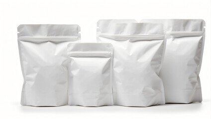 A Stylish White Doypack Isolated on a White Background for Modern Packaging