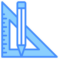 Pencil And Ruler Icon