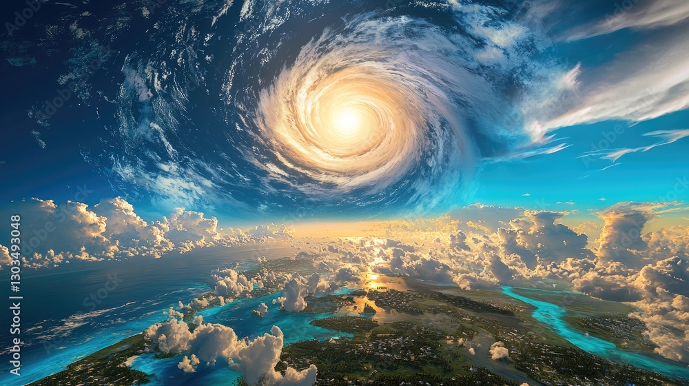Poster machine learning climate forecasting tool scanning satellite images for data trends.