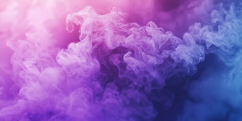 Fototapeta premium A purple and blue background with smoke creates an atmosphere of mystery and intrigue