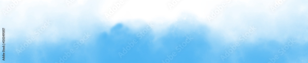 Wall mural png fog texture isolated on transparent background. border from smoke. design element. blue vector c