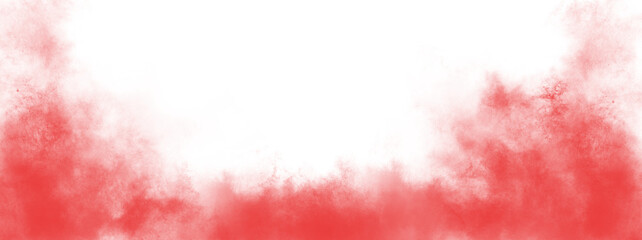 PNG fog texture isolated on transparent background. Border from smoke. Design element. Red vector cloudiness.