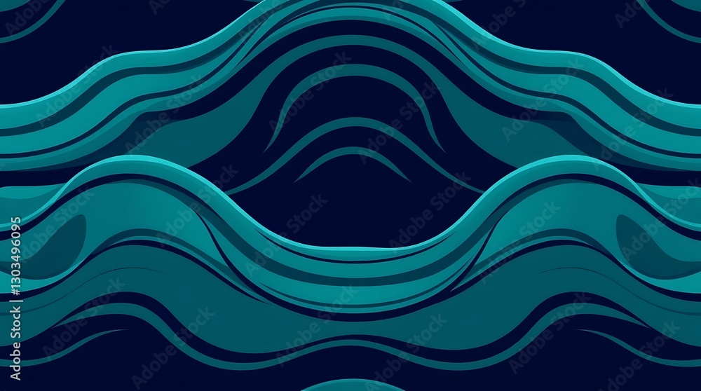 Poster abstract wave pattern: an eye-catching abstract design showcasing a mesmerizing wave pattern in a te