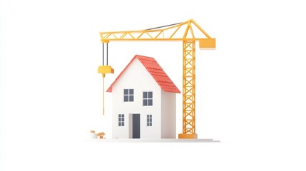 3D model house under construction