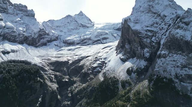 Glacier in the mountains of Switzerland (Rosenlaui)