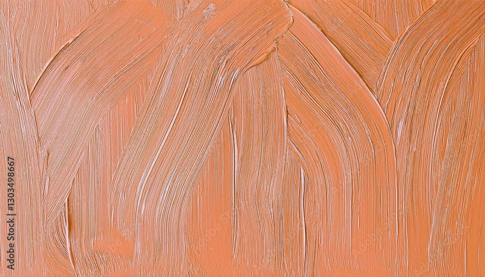 Poster smooth peach acrylic brushstroke texture with expressive abstract pattern for background, branding, 