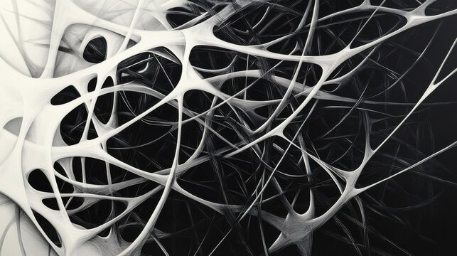 Dynamic Chaotic Interplay of Intersecting Lines Creating Visual Turbulence and Tension in Abstract Art