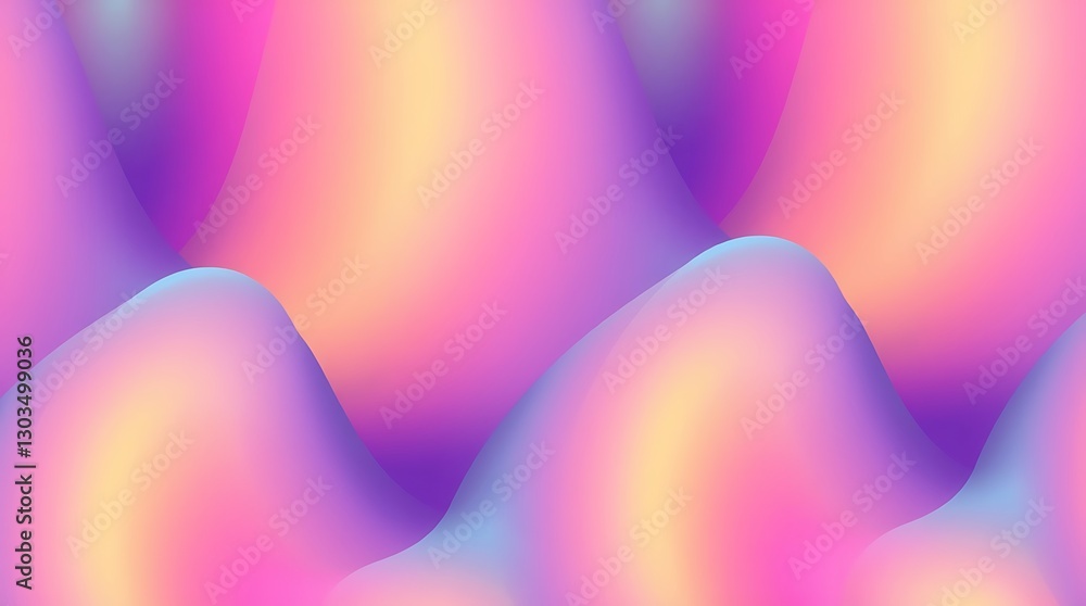 Poster vibrant wave pattern: a mesmerizing display of undulating, fluid forms in a seamless pattern. the so