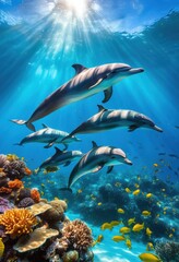 Obraz premium stunning perspectives majestic wildlife their natural habitat showcasing vibrant ecosystems unique behavior patterns, aerial, adventure, animals