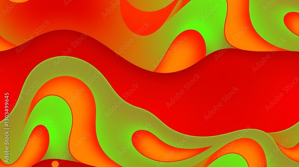 Poster abstract flowing layers: an artistic view of layered colorful shapes and waves