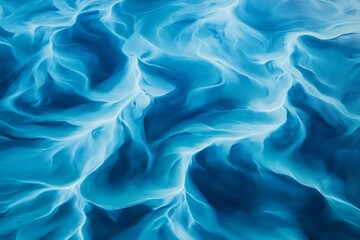 Obraz premium Liquid Sky: Captivating abstract rendering of swirling blue water or ethereal smoke, evoking a sense of tranquility. The seamless flow of colors creates a mesmerizing visual effect.