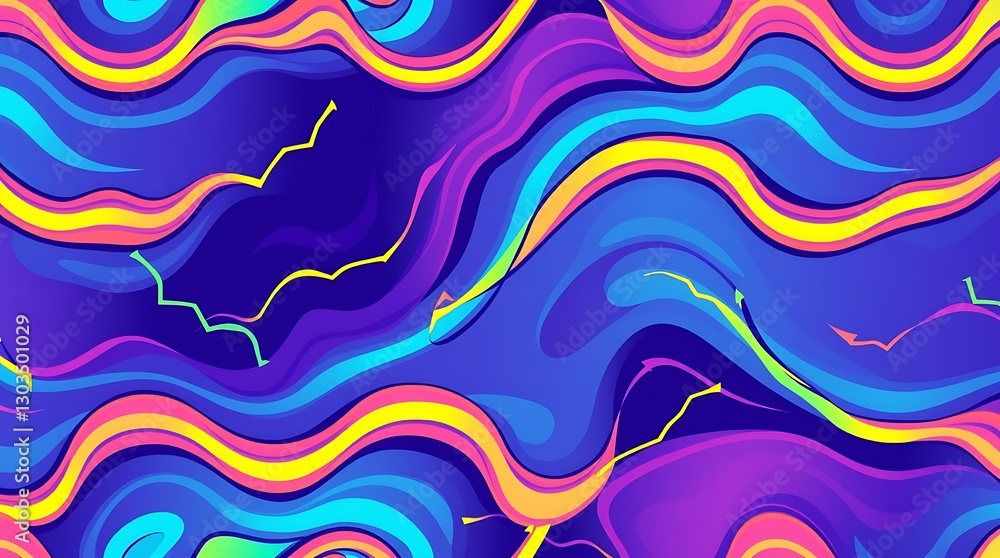 Poster swirling abstract: a vibrant and dynamic abstract artwork featuring fluid, colorful shapes and forms