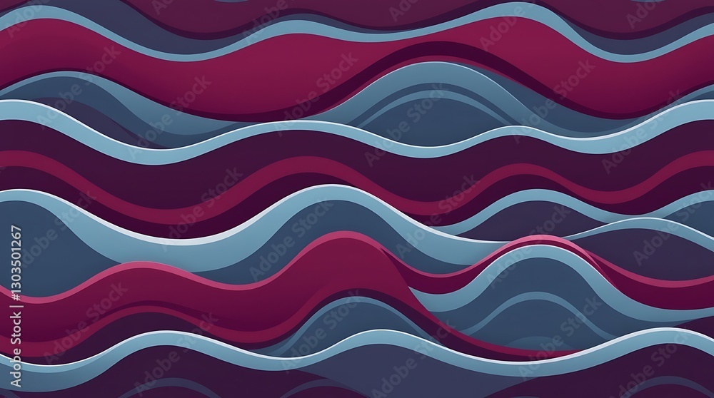 Poster abstract flowing waves: a mesmerizing abstract design featuring a series of layered, undulating wave