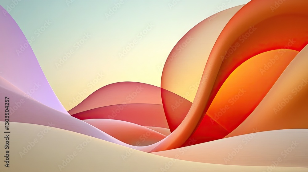 Poster warm orange gradient with a smooth, delicate texture, creating a stylish visual effect.