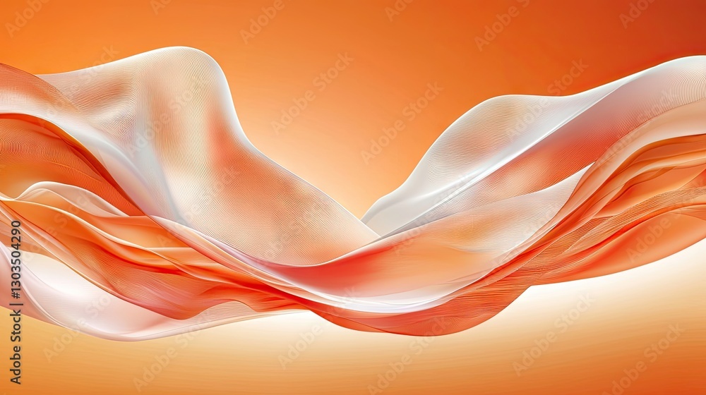 Aufkleber warm orange gradient with a smooth, delicate texture, creating a stylish visual effect.