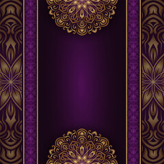Simple background with gold mandala ornament