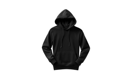 Photo of black hoodie isolated on transparent background.png