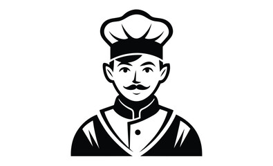 Chef icon, chef icon, cooking silhouette vector illustration