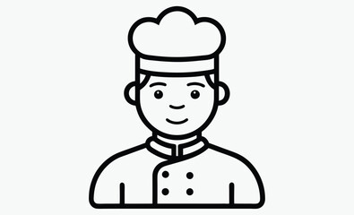Chef icon, chef icon, cooking silhouette vector illustration