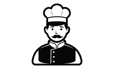 Chef icon, chef icon, cooking silhouette vector illustration