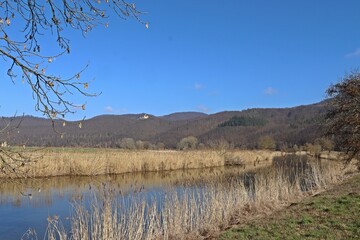Blick von der Werra auf Schloss Rothestein