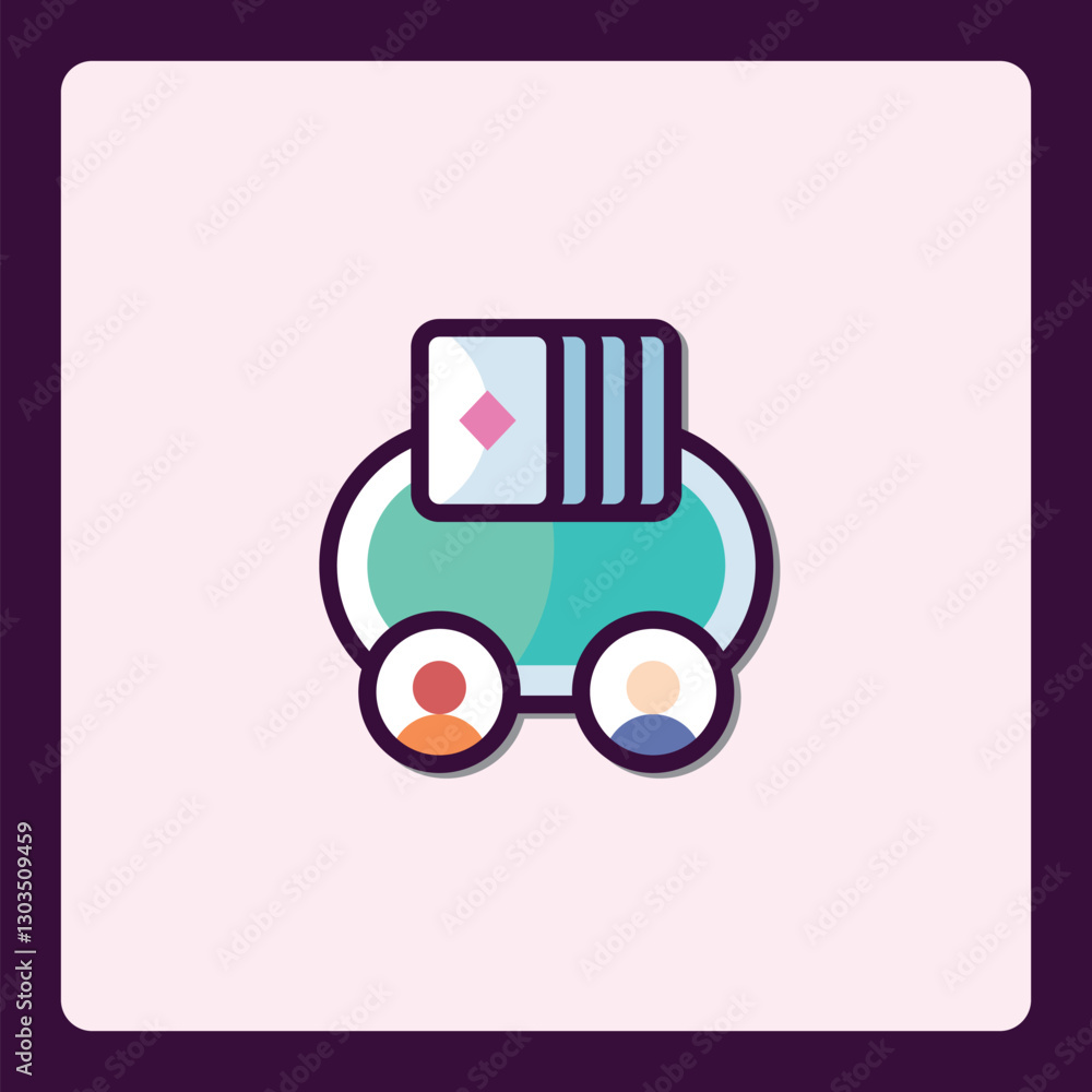 Poster creative online multiplayer game abstract design elements icon vector