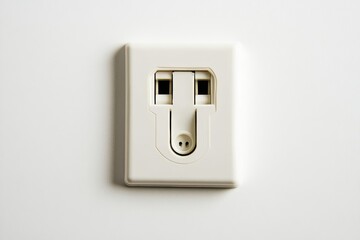 Simple elegance of a modern electrical outlet on a clean wall in a well-lit room isolated on transparent background