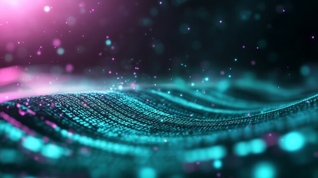 Abstract digital wave patterns