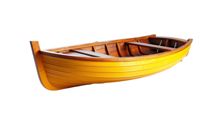 Photo of wooden boat isolated on transparent background.png