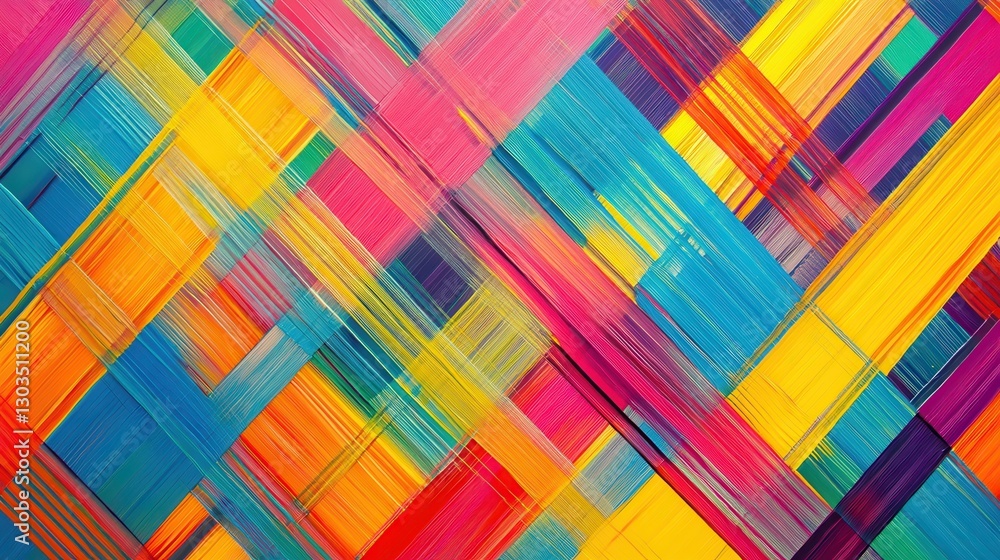 Poster abstract colorful geometric background with intersecting lines and vibrant hues.