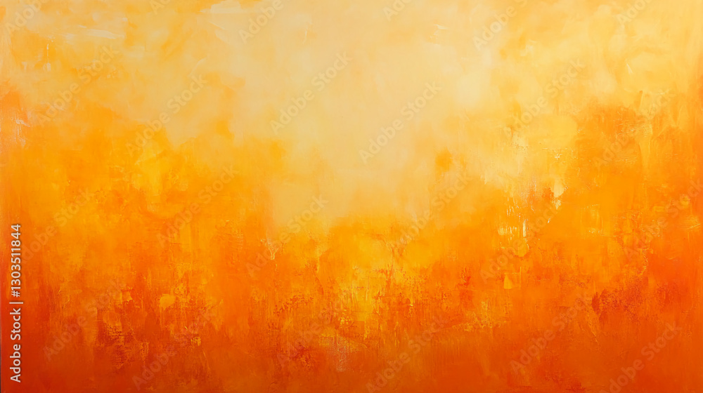 Poster a vibrant abstract artwork with warm shades of orange and yellow blending together, creating a glowi