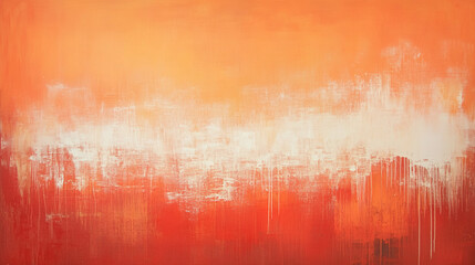 Naklejka premium An abstract painting with a smooth gradient transition from light orange to deeper red tones, featuring textured brushstrokes, symbolizing warmth, passion, and energy.