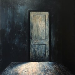 A sturdy and well-designed door, serving as an entryway to a space.