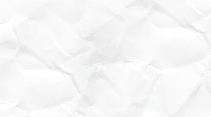 Naklejka premium Wrinkled white paper texture with soft creases and folds, ideal for backgrounds. white crumpled paper texture background texture
