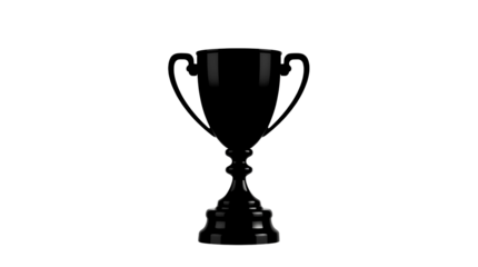 Photo of black silhouette trophy cup isolated on transparent background.png