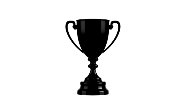Photo of black silhouette trophy cup isolated on transparent background.png - Powered by Adobe