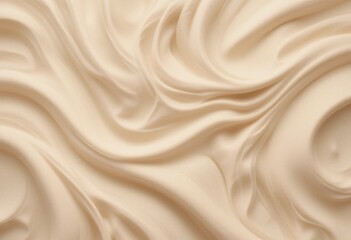 Fototapeta premium Elegant Cream Fabric. Flowing Material. Softness. Texture Highlights. Wavy Lines. Simplicity Captured. Serene. Tranquil Scene. Visual Beauty. Textile Design.