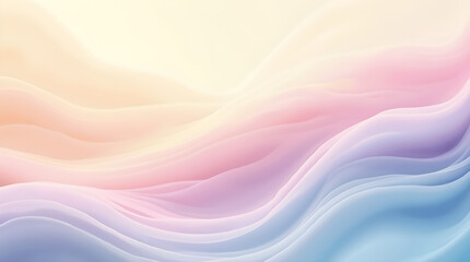Abstract Pastel Waves Background Soft Smooth Yellow Pink Purple Blue Gradient