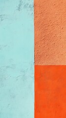 Colorful wall with geometric patterns in vibrant tones at a sunny location