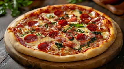 Appetizing pizza slices. Premium food background