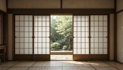 Minimalist Shoji-Style Sliding Door