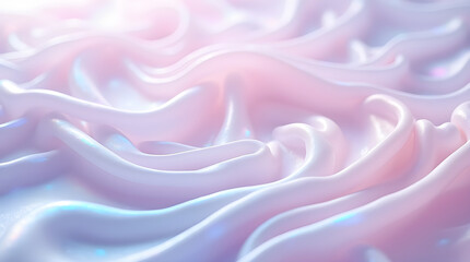 Obraz premium Elegant Smooth Dreamy Pastel Pink White Silk Satin Texture Flowing Fabric Background
