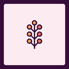 Elegant depiction of stylized floral arrangement vector graphics icon
